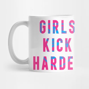 England Heraldic Three Lions Girls Kick Harder Football Mug